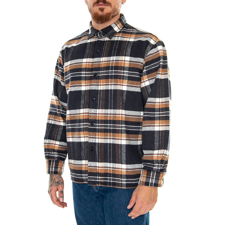Sebastian Shirt LS Navy / Brown - Camicia Uomo Multicolore I032582.1WO.67. . EDWIN 