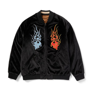 DESTRUCTIVE SKAJYAN JACKET BLACK - Giacca Bomber Uomo Nera JK00410-BLACK . HUF 