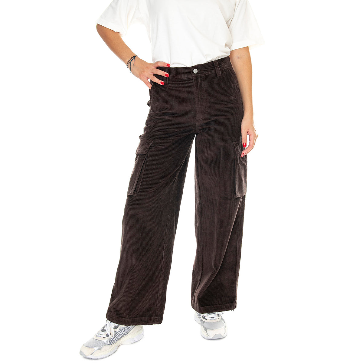 Andrea Baggy Cargo Pant Java Brown - Pantaloni Donna Marroni 242020100-JVA . OBEY 