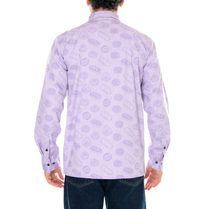 McCoy Donut Dog Shirt Digital Lavender - Camicia Uomo Viola McCoy Donut Dog Shirt DigitalL . SANTA CRUZ 