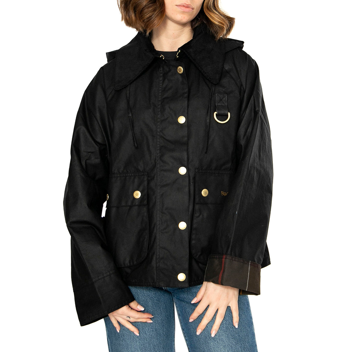 Reighton Wax Black / Classic Jacket - Giacca Donna Nera LWX1397-BK71 . BARBOUR 