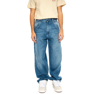 R-Bianco Alonato Used White - Pantaloni Denim Jeans Uomo Blu DENIMBLUE-660 . BLUESKIN 