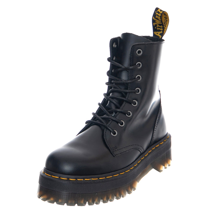 Jadon - Polished Smooth Black - Anfibi Stringati Donna Neri DMSJADONBK15265001 . DR.MARTENS 