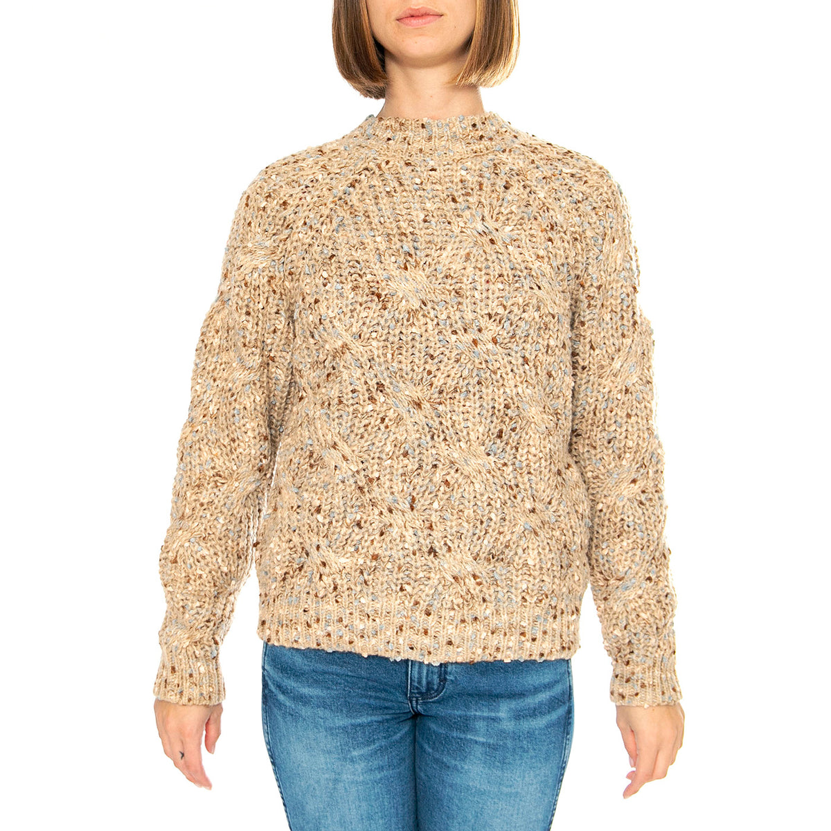 Jersey Arena - Maglione Donna Beige 15020017 . MD'M 