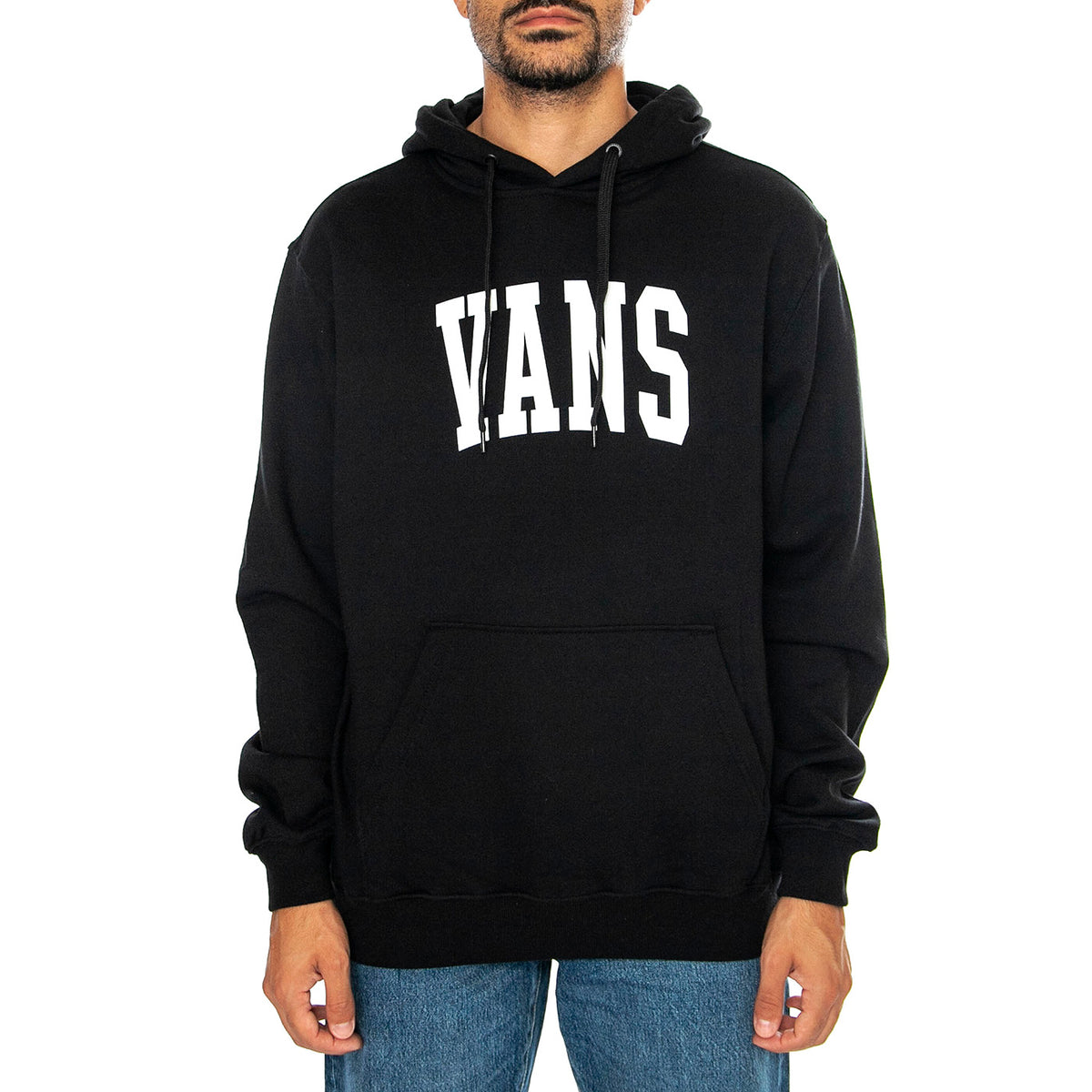Vans Arched Pullover Black - Felpa con Cappuccio Uomo Nera VN000HNWBLK1 . VANS 