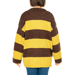 Jersey Rayas Marrón y Amarillo - Maglione Donna Multicolore 43W/10702 . WILD PONY 