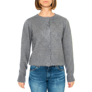 Cárdigan Punto Suave Gris - Cardigan Donna Grigio 43W/10720 . WILD PONY 