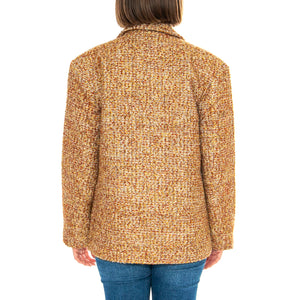 Blazer Oversize Tweed Marrón - Giacca Donna Marrone 43W/11242 . WILD PONY 