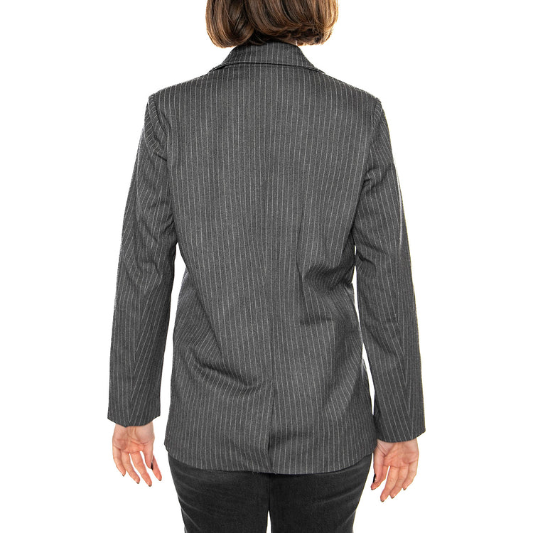 Blazer de traje raya diplomática gris - Giacca Donna Grigia 43W/11250 . WILD PONY 