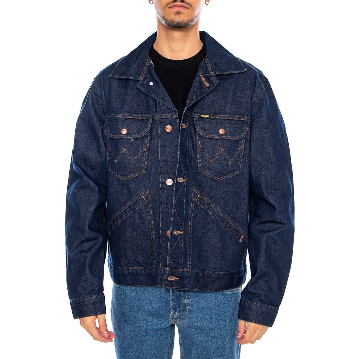 124MJ Rinse Jacket - Giacca Denim Jeans Uomo Blu 112341042-BLUE . WRANGLER 