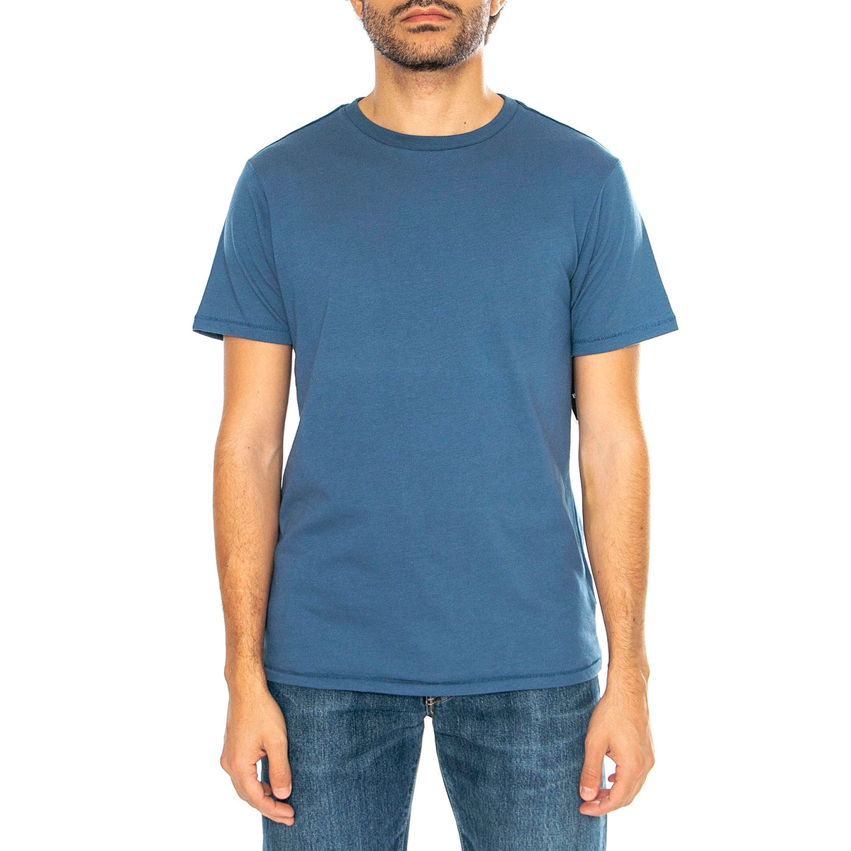 Basic S/S TLRT Koe Blue - Maglietta Girocollo Uomo Blu 22097-JOBLU . BRIXTON 