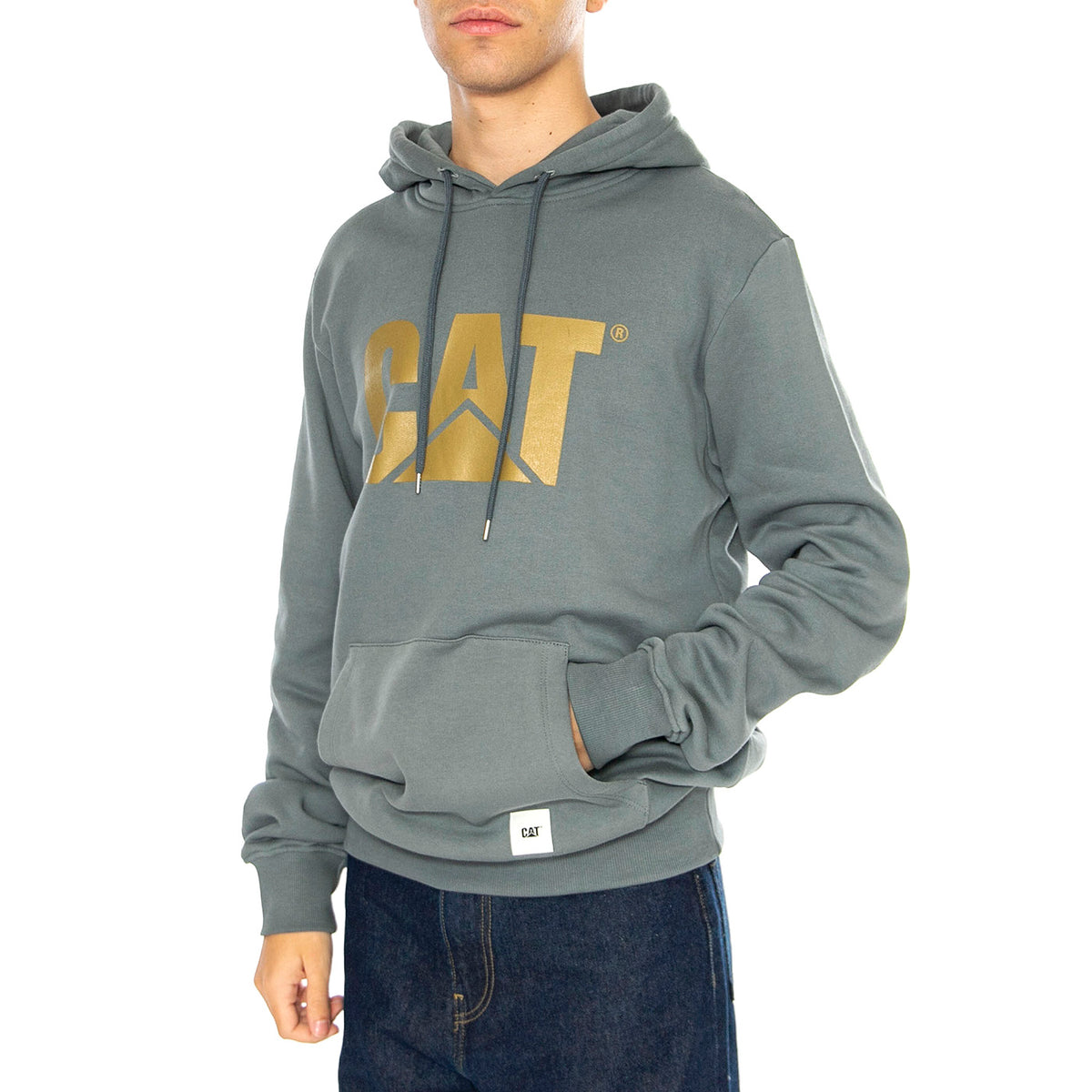 Logo Hoodie Stormy Weather - Felpa con Cappuccio Uomo Grigia 6050126-18-4214 . CAT 