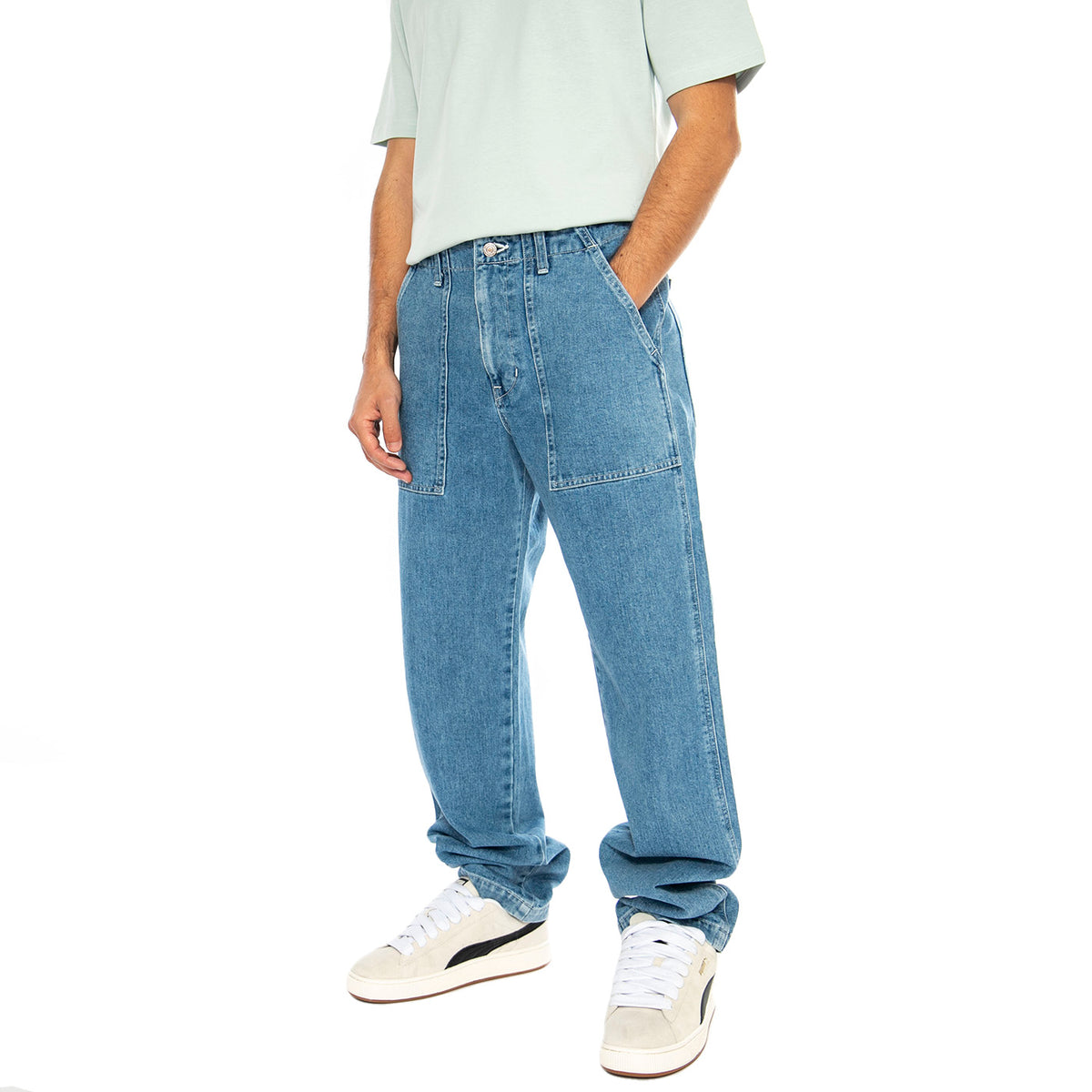 Work Pant Blue - Pantaloni Denim Jeans Uomo Blu I032822.01.X1. . EDWIN 
