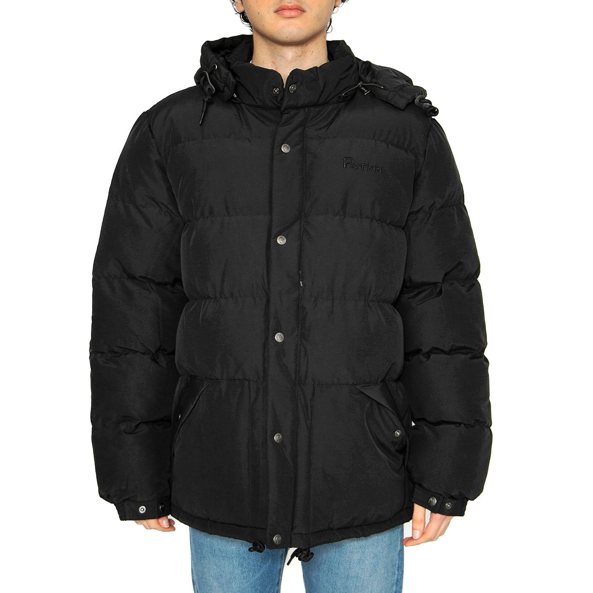 Contrast Puffer Jacket Black - Giacca Uomo Nera PFD0273-023 . PENFIELD 