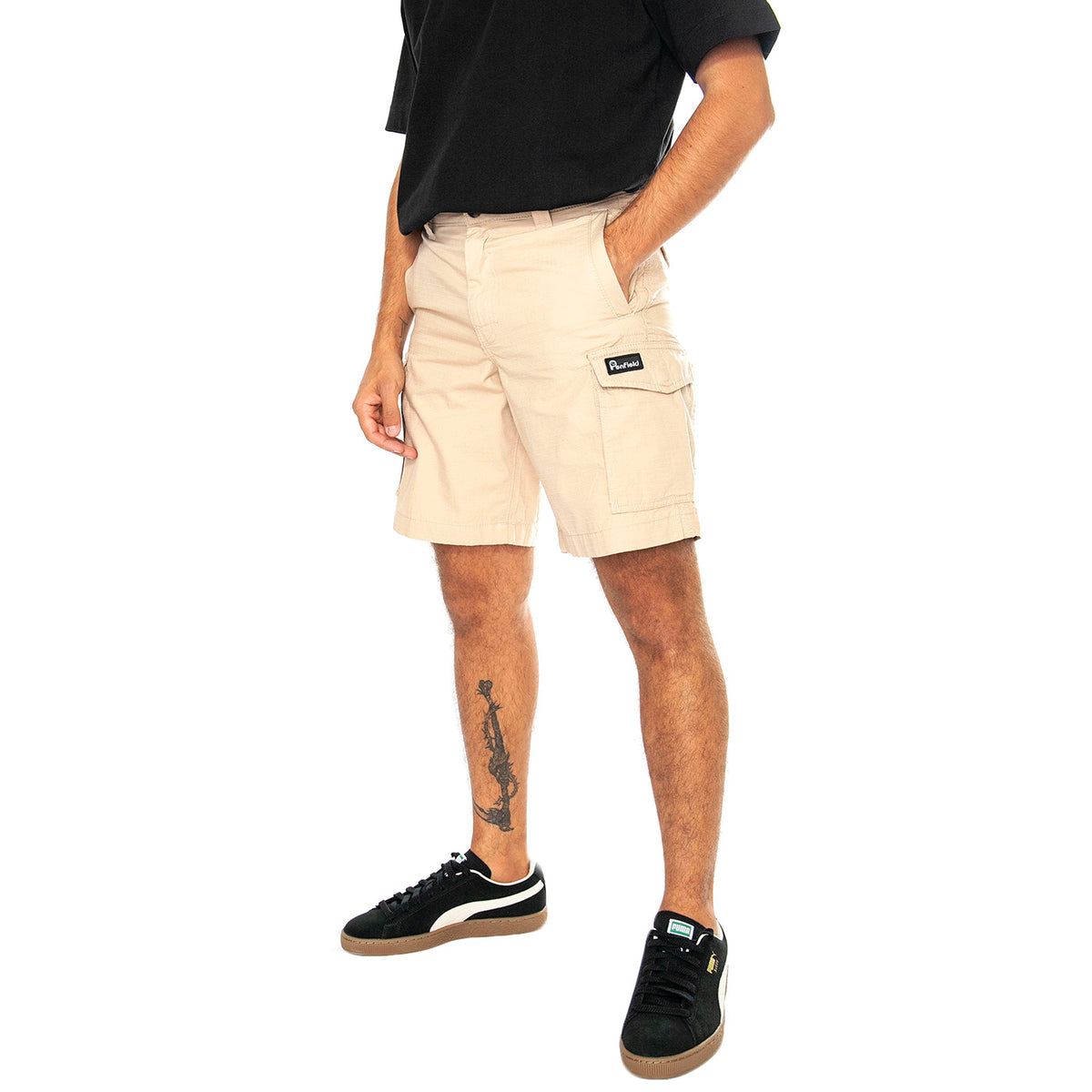 P Bear Vargo Shorts Cuban Sand - Bermuda Cargo Uomo Beige PFD0374-C83 . PENFIELD 