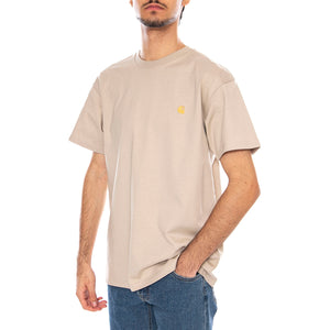 S/S Chase T-Shirt Fleur De Sel / Gold - Maglietta Girocollo Uomo Beige I026391.38AXX . CARHARTT WIP 
