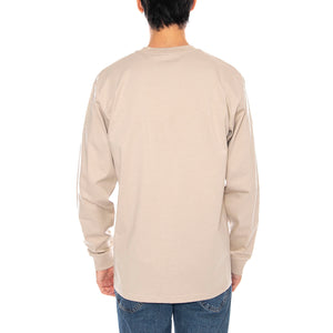 L/S Chase T-Shirt Fleur De Sel / Gold - Maglietta Girocollo Maniche Lunghe Uomo Beige I026392.38AXX . CARHARTT WIP 