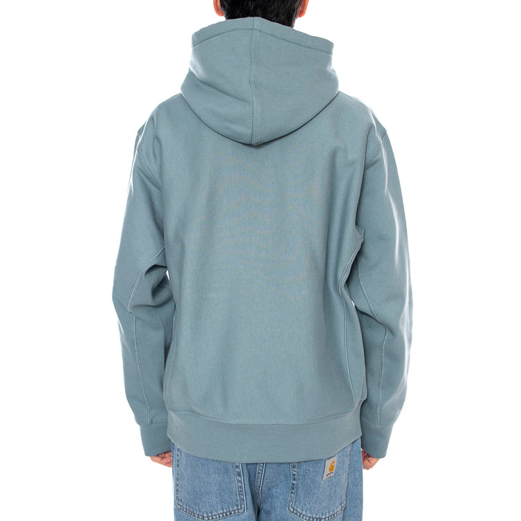 Hooded American Script Sweat Citadel - Felpa con Cappuccio Uomo Verde I028279.33EXX . CARHARTT WIP 