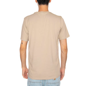 S/S Pocket T-Shirt Wall - Maglietta Girocollo Uomo Beige I030434.G1XX . CARHARTT WIP 