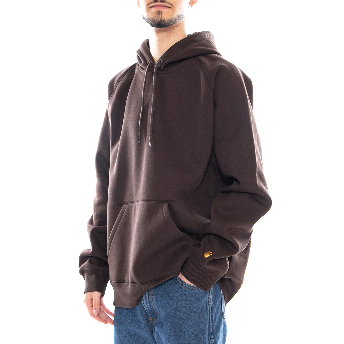 Hooded Chase Sweat Tobacco / Gold - Felpa con Cappuccio Uomo Marrone I033661.00WXX . CARHARTT WIP 