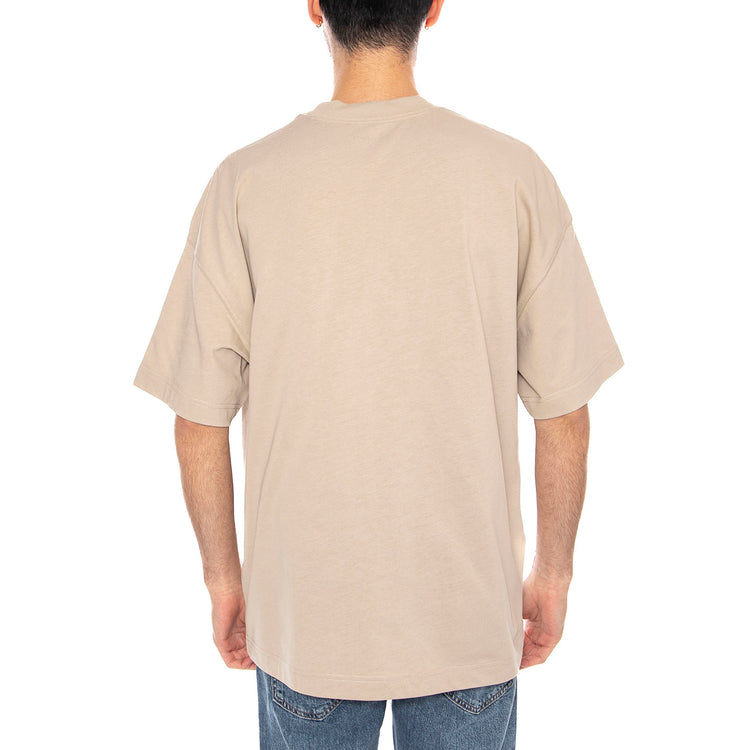 S/S Signature Script T-Shirt Fleur De Sel / Citadel -- Maglietta Girocollo Uomo Grigia / Blu I033828.38QXX . CARHARTT WIP 