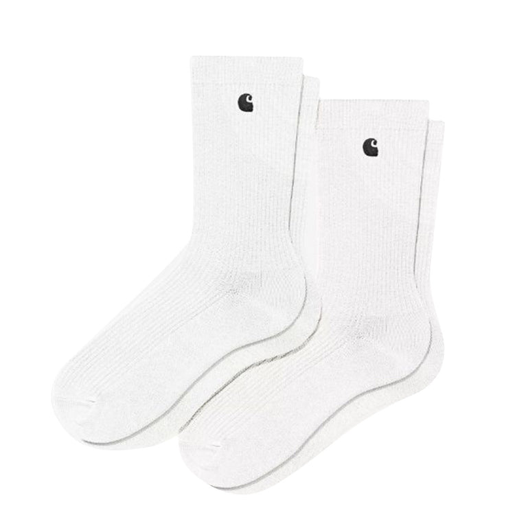 Madison Pack Socks White / Black + White / Black - Set da Due Paia di Calzini Bianchi con Logo C I034572.1A6XX . CARHARTT WIP 