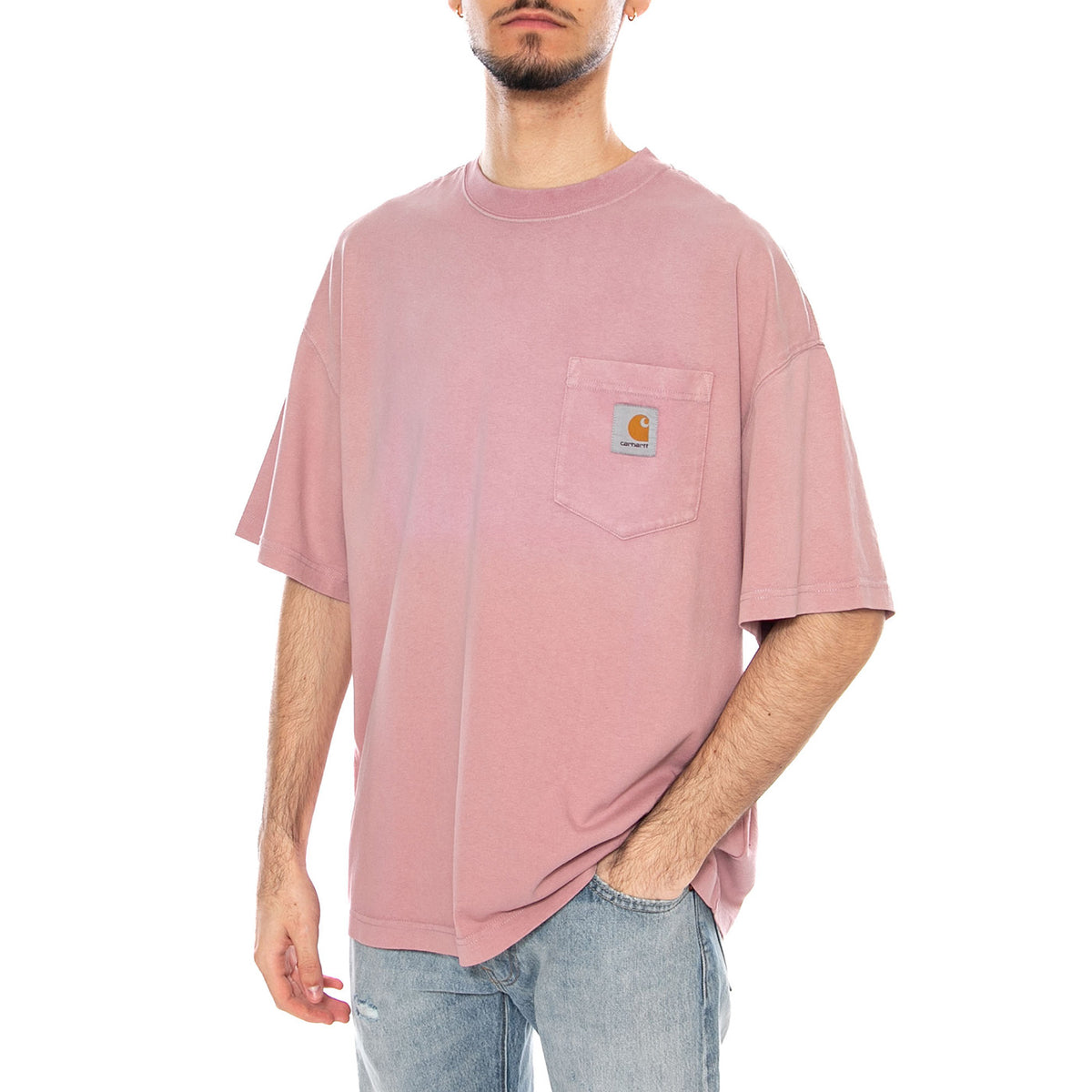 S/S Hudson Pocket T-Shirt Daphne - Maglietta Girocollo Uomo Rosa I035140.1XF5F . CARHARTT WIP 