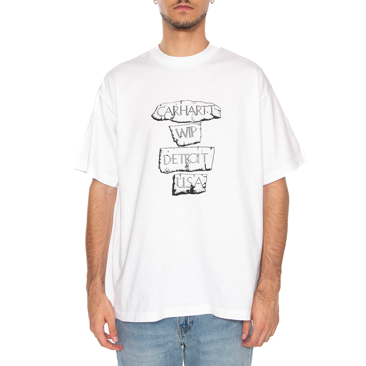 S/S Masterpiece T-Shirt White - Maglietta Girocollo Uomo Bianca I035196.02XX . CARHARTT WIP 