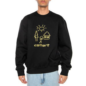 Masterpiece Sweat Black / Fandoghi - Felpa Uomo Nera I035199.33NXX . CARHARTT WIP 