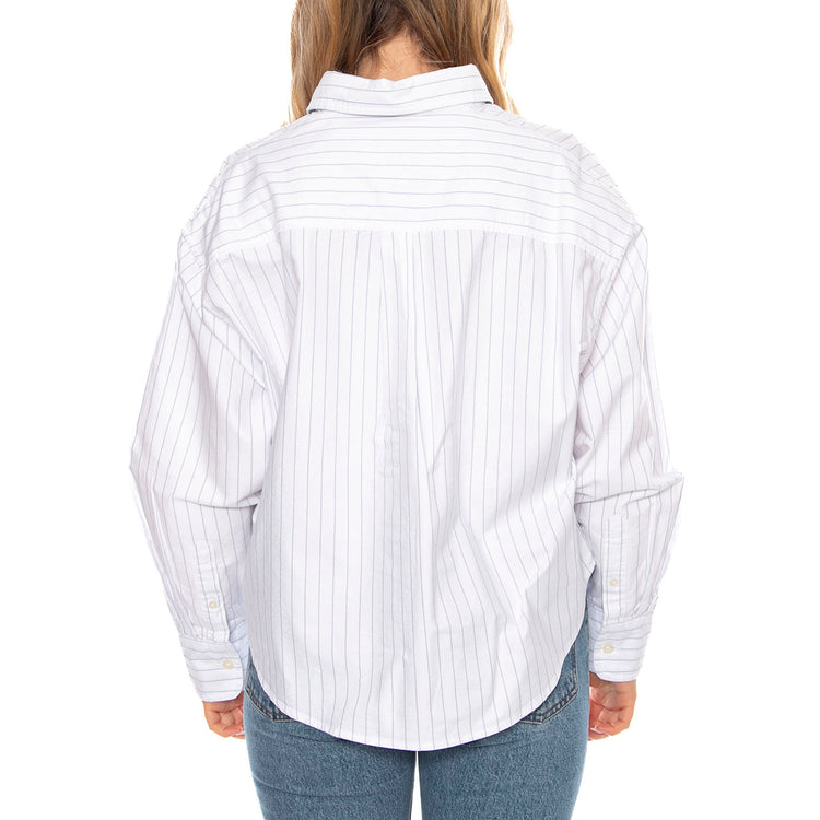 W Carhartt Cassel Shirt - Cassel Stripe White / Bleach - Camicia Donna I035299_35F_XX . CARHARTT WIP 