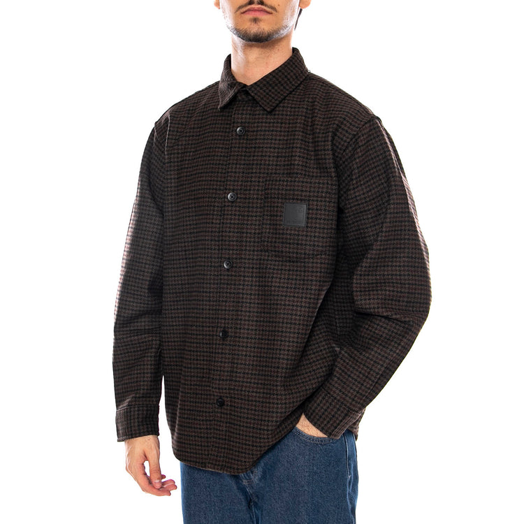L/S Lowis Shirt Lowis Houndstooth, Vitola Heather - Camicia Uomo Verde I035328.35MXX . CARHARTT WIP 