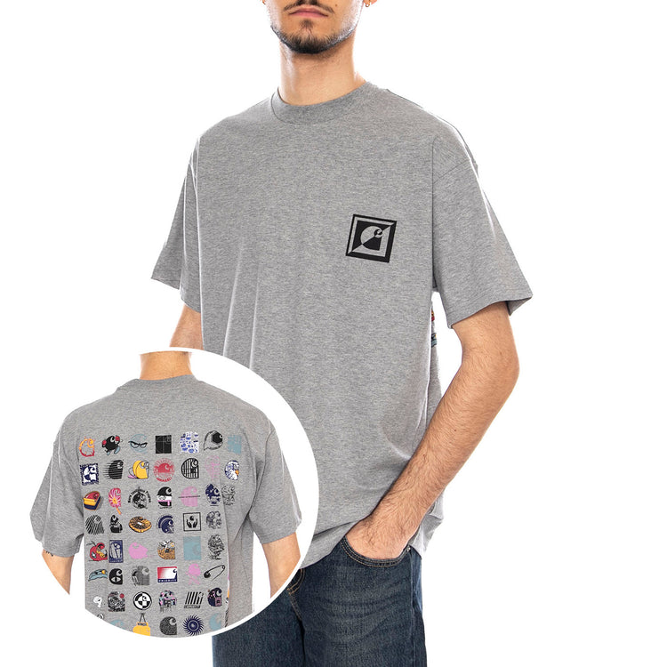 S/S C Logo Archive T-Shirt -- Maglietta Uomo Grigia I035439.V6XX . CARHARTT WIP 