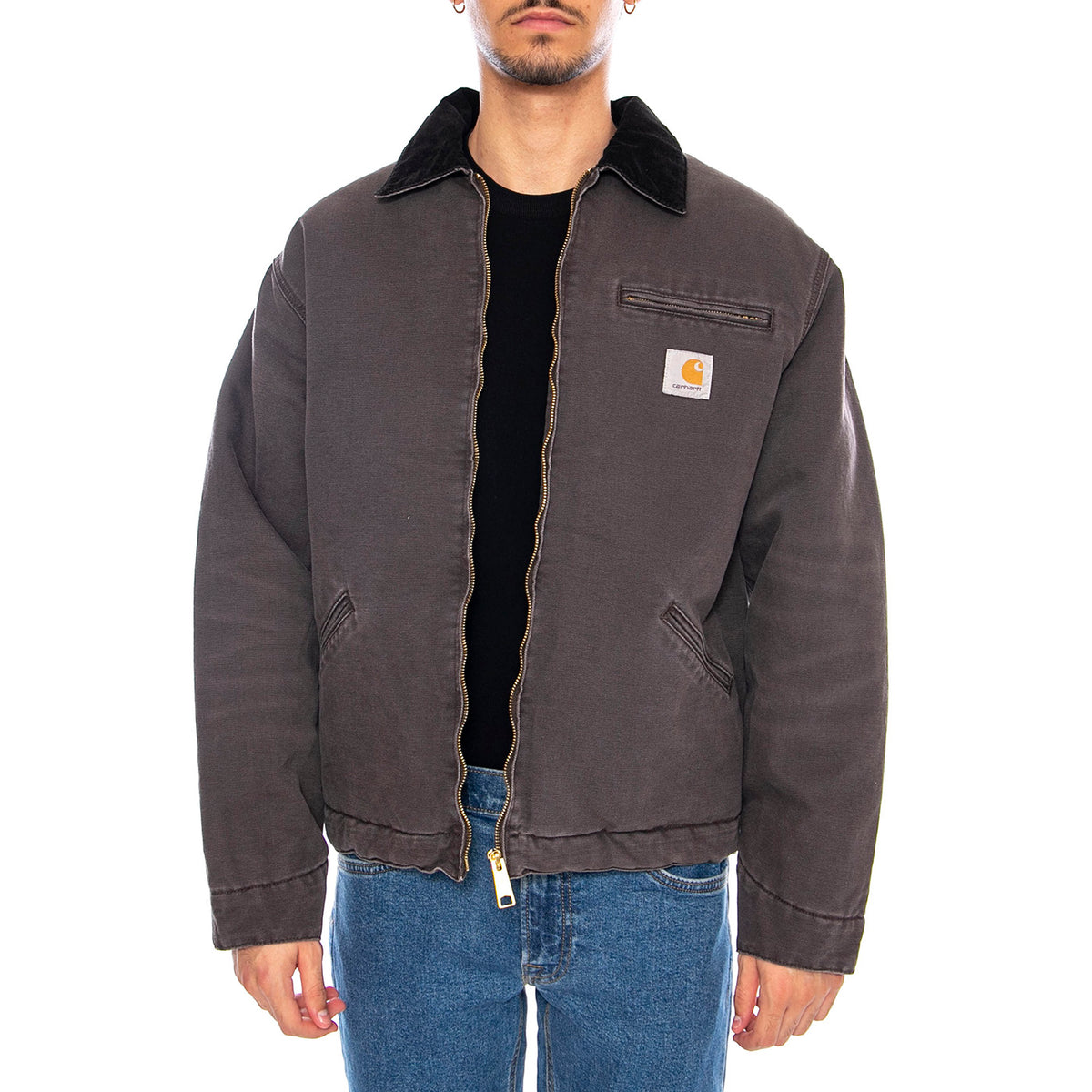 OG Detroit Jacket Tobacco / Black stone canvas - Giacca Marrone I035614.1YL4O . CARHARTT WIP 
