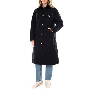 W Carhartt Webster Coat - Black / Black Stone Washed - Cappotto Donna I035676_00E_06 . CARHARTT WIP 