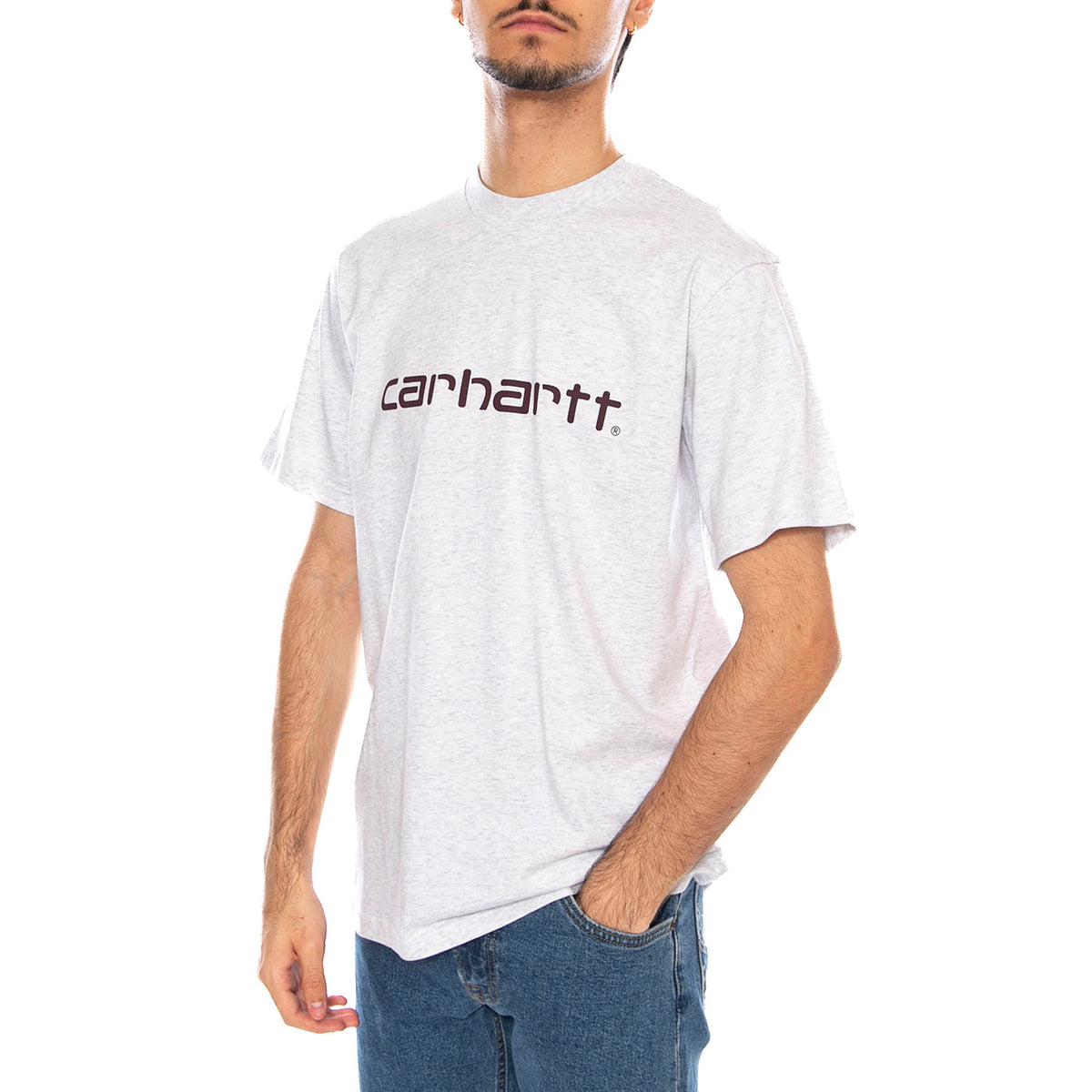 S/S Script T-Shirt Ash Heather / Rondo I035700.38HXX . CARHARTT WIP 
