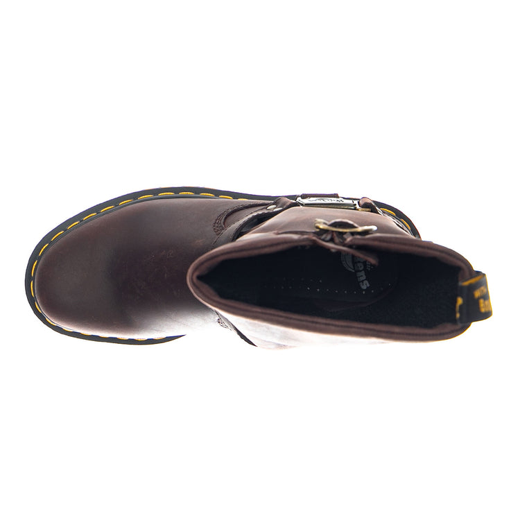Anistone Hi - Dark Brown / Burnished Waxy Pull Up WP - Stivali Donna Marroni 31901201 . DR.MARTENS 