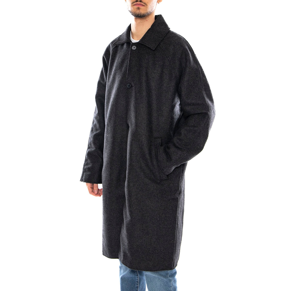 Mac Wool Coat -- Cappotto Uomo Dark Grey Marl I032592. 3F5.00 EDWIN 
