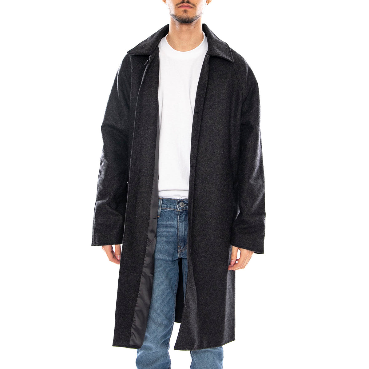 Mac Wool Coat -- Cappotto Uomo Dark Grey Marl I032592. 3F5.00 EDWIN 