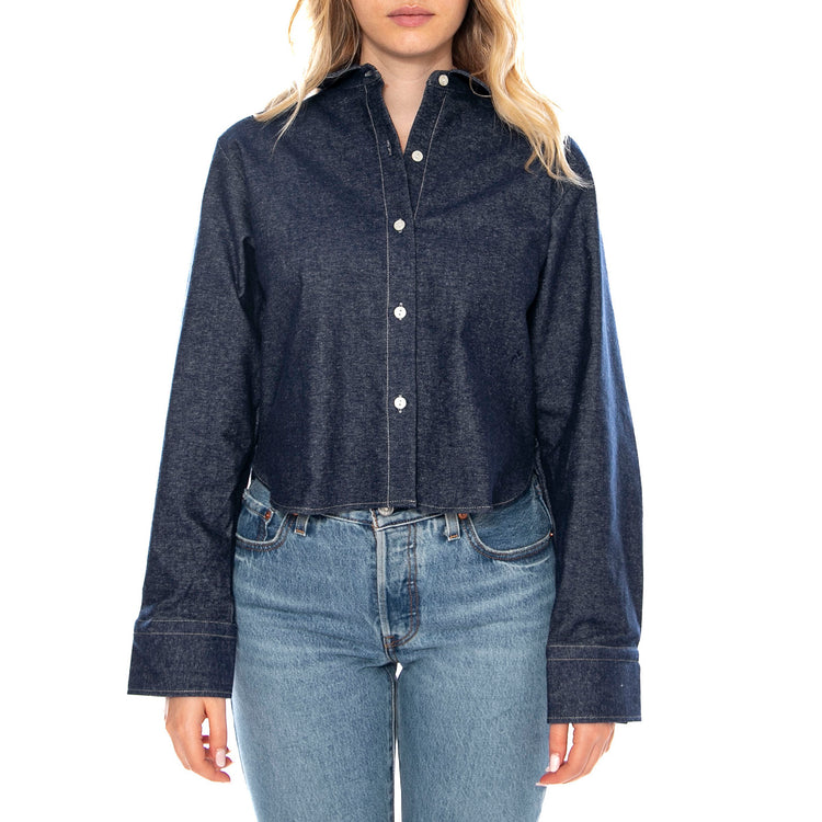 Norie Indigo -- Camicia Donna Blu 331527 910 ELVINE 
