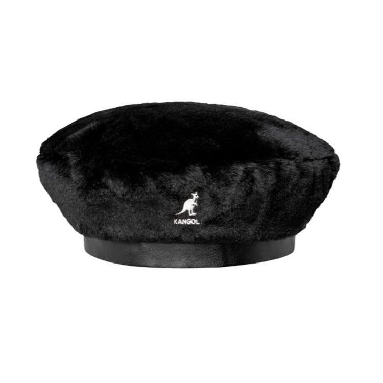 Faux Fur Beret -- Cappello Solid Black Nero K4369 SB002 KANGOL 