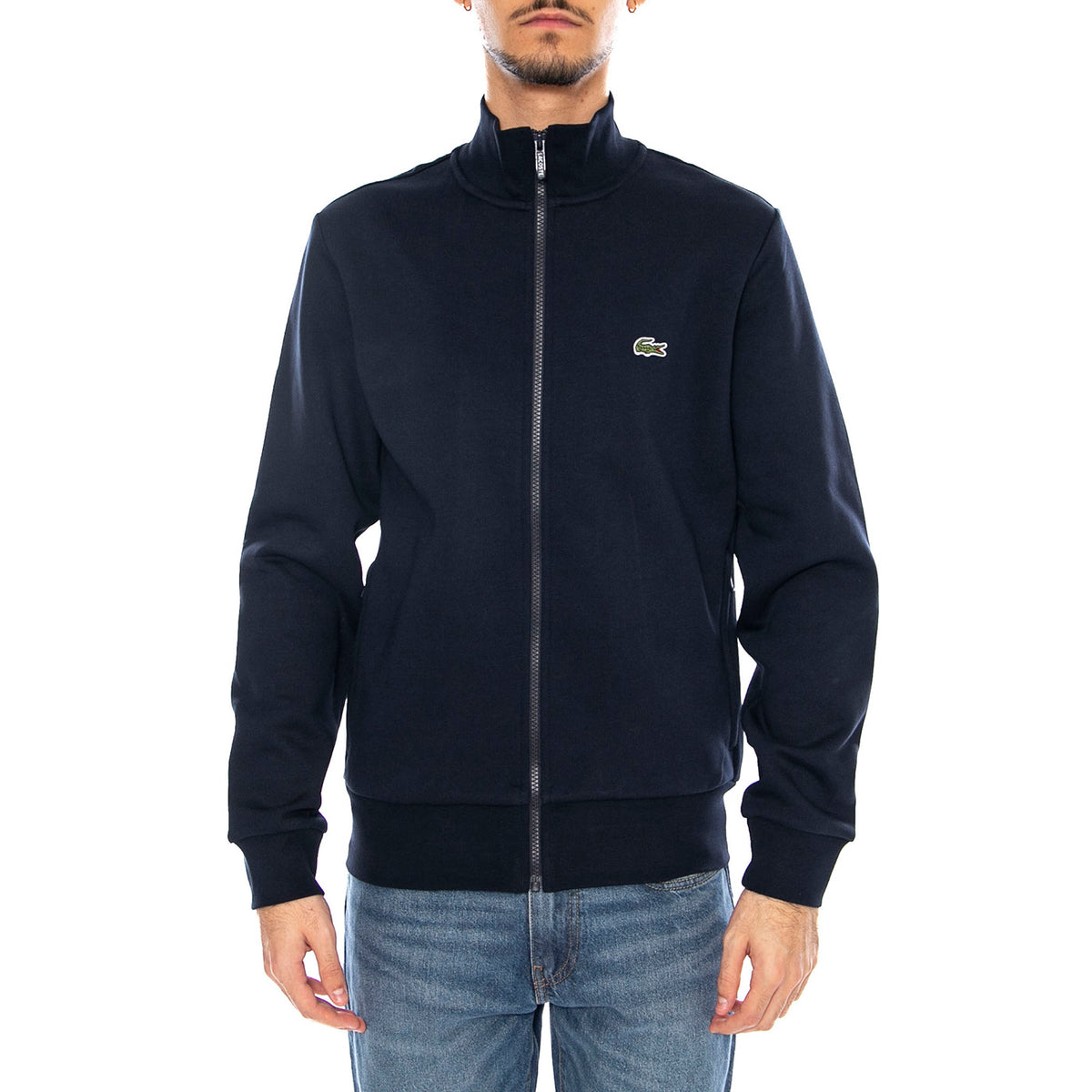 Sweatshirt 166 -- Felpa con Zip Uomo Blue SH9622-166 . LACOSTE 