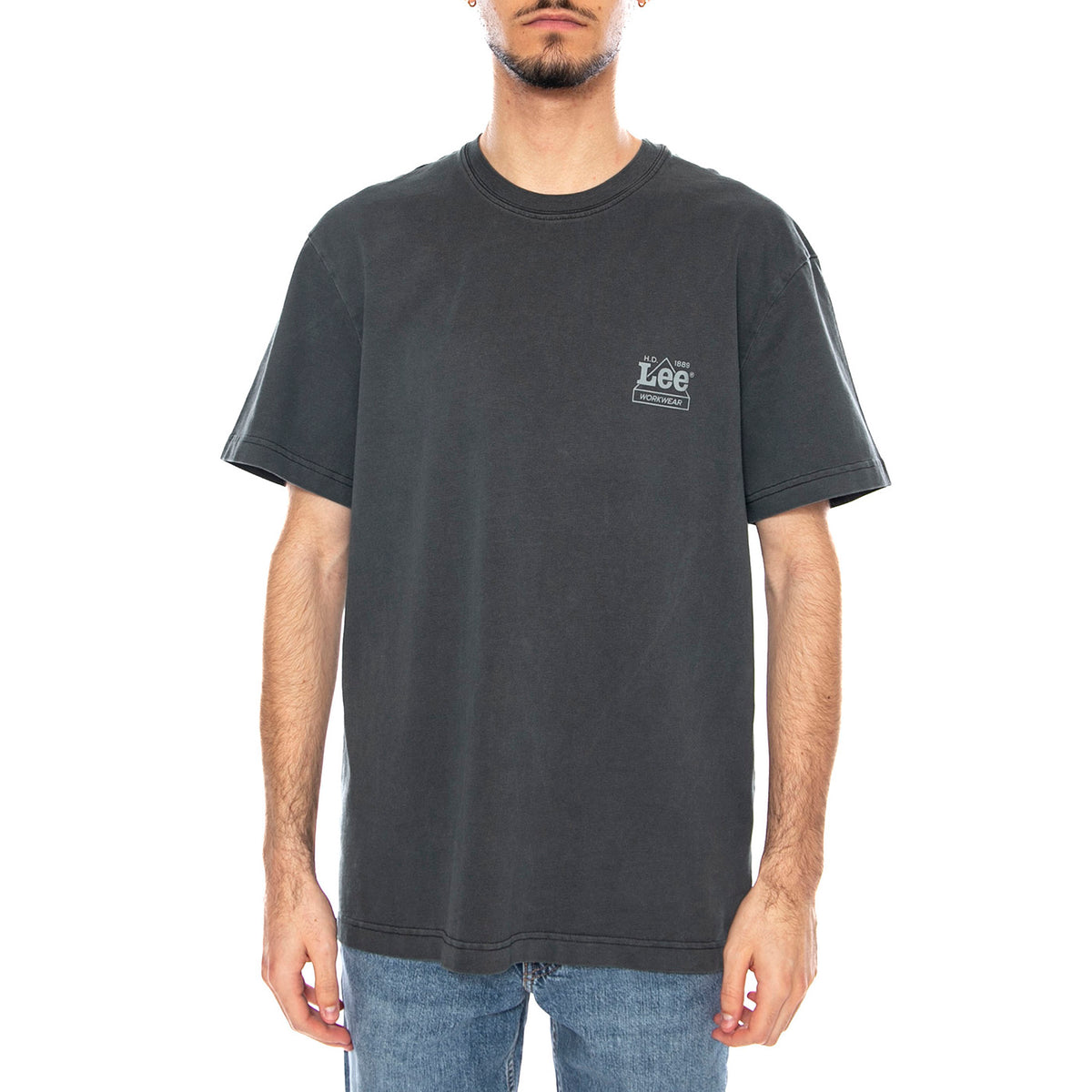 Ww Graphic Tee Washed Black -- Maglietta Girocollo Uomo Nera 112370483 . LEE 