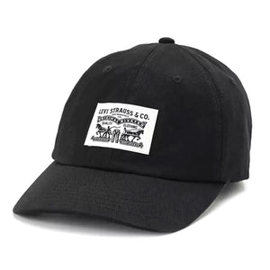 Autunno / Inverno - Relaxed Dad Heritage Cap Caviar Black - Cappellino Nero 000A9-0000 . LEVIS 