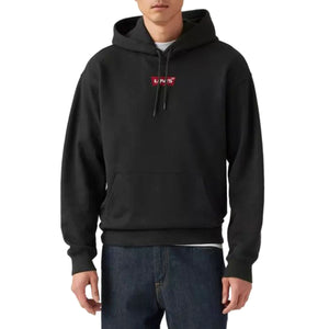 RELAXED GRAPHIC PO BI BADGE BW 1 MINERAL BLACK - Felpa con Cappuccio Uomo Nera 38479-0379 . LEVIS 
