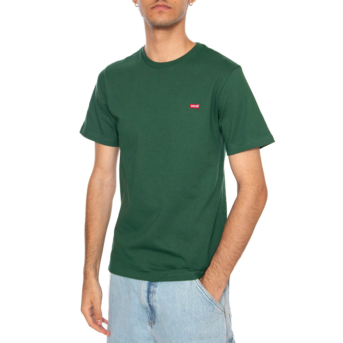 SS Original HM Tee Dark Green Jersey - Maglietta Girocollo Uomo Verde 56605-0292 . LEVIS 