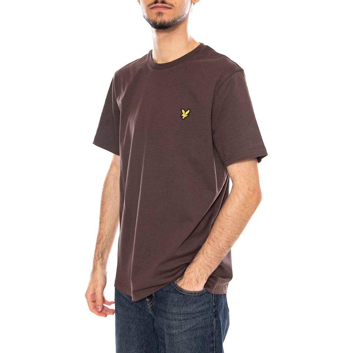 Plain T-Shirt Deep Sepia - Maglietta Girocollo Uomo Marrone TS400VOG-X883 . LYLE & SCOTT 