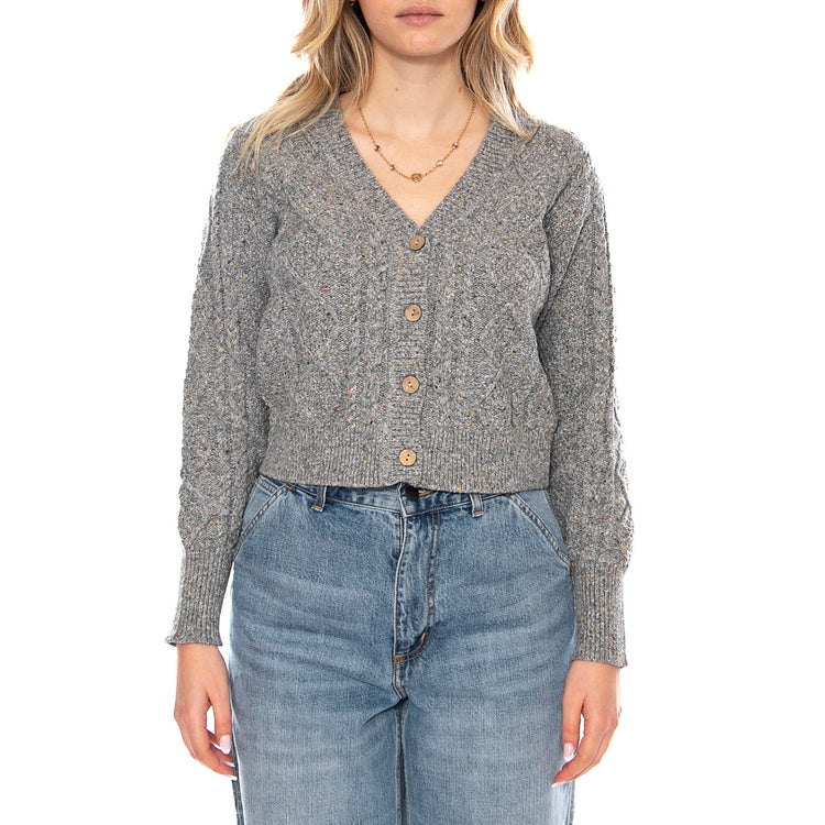 MD M Knitted Cardigans 142 Medium - Cardigan Donna Grigio 3.51.436.56 . MD'M 
