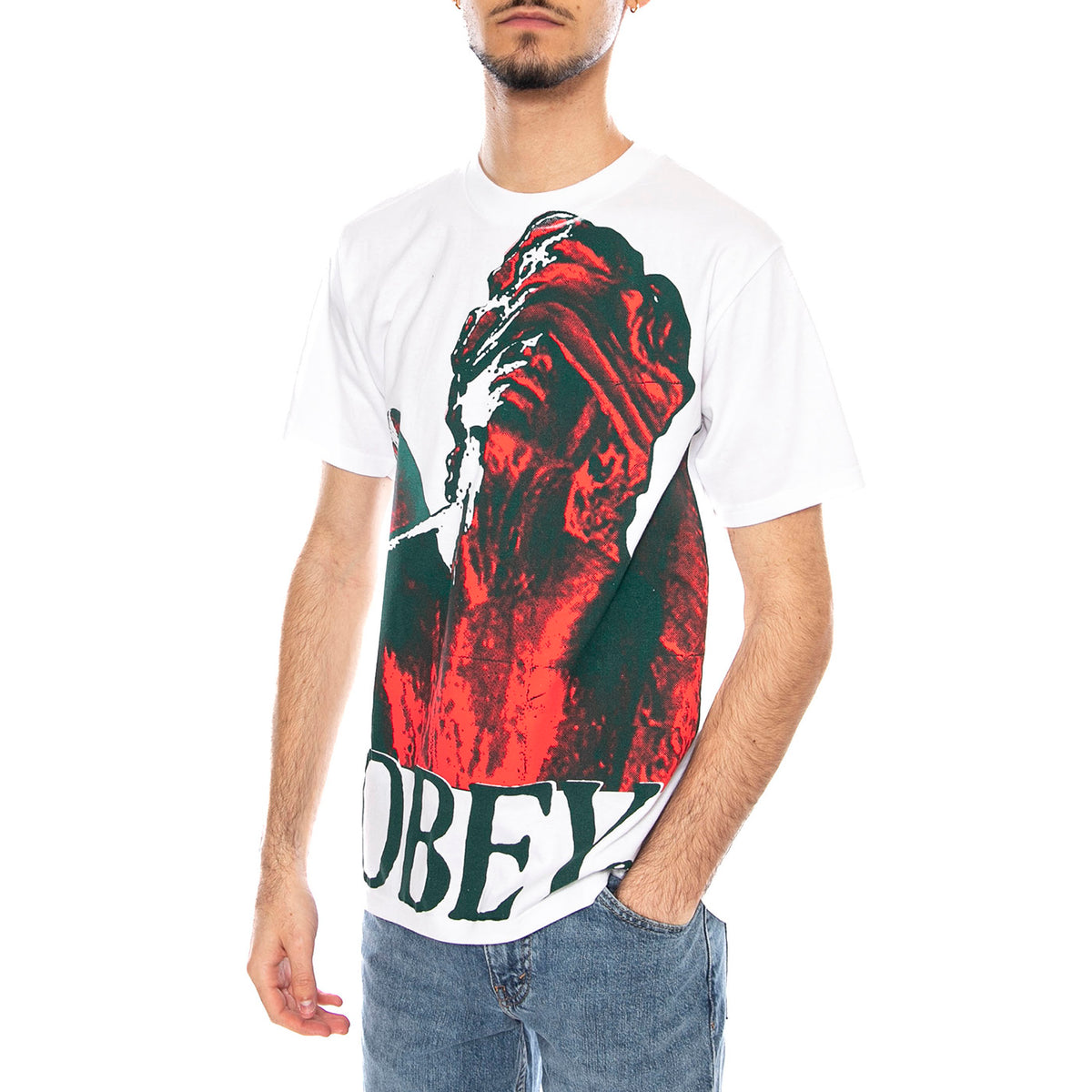 Obey Blindfold Tee -- Maglietta Girocollo Uomo Bianca 165264206 WHT OBEY 