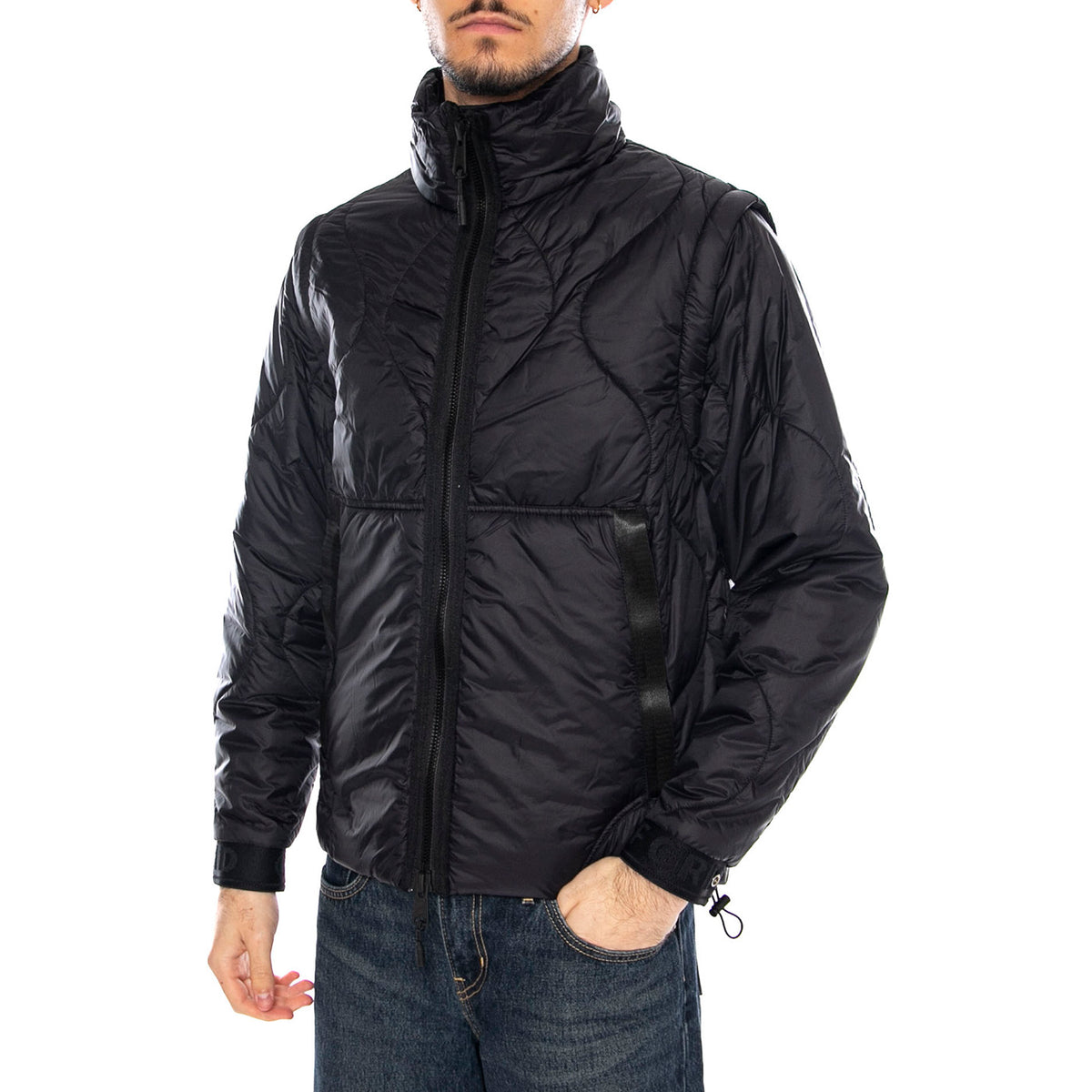 Two Padding Jacket Black - Giacca Piumino Uomo Nera OGJ023-BLACK . OFF GRID 