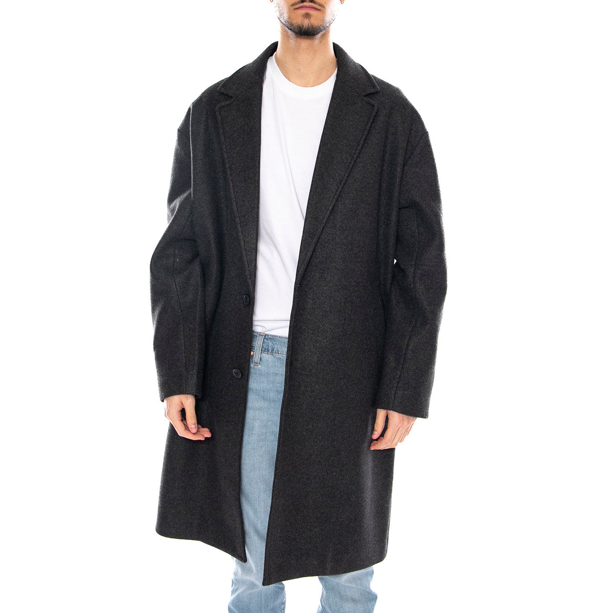 Worf Life Oversize Coat OTW -- Cappotto Uomo Nero 22031195-4765167 . ONLY & SONS 